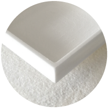 socle creusé pvc blanc